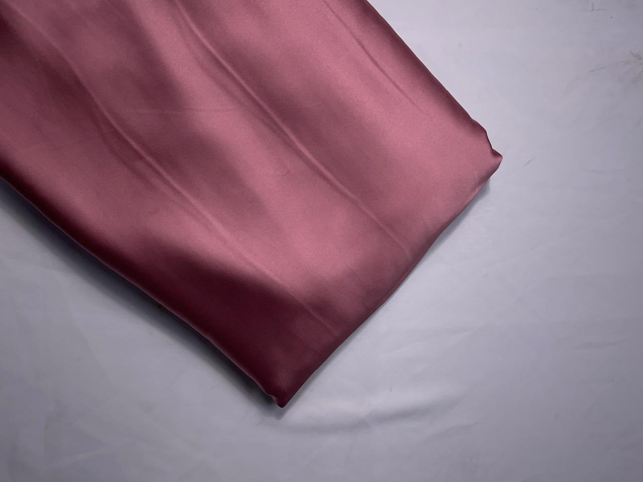 Light Onion Pink Plain Armani Satin Lycra Fabric KTEX