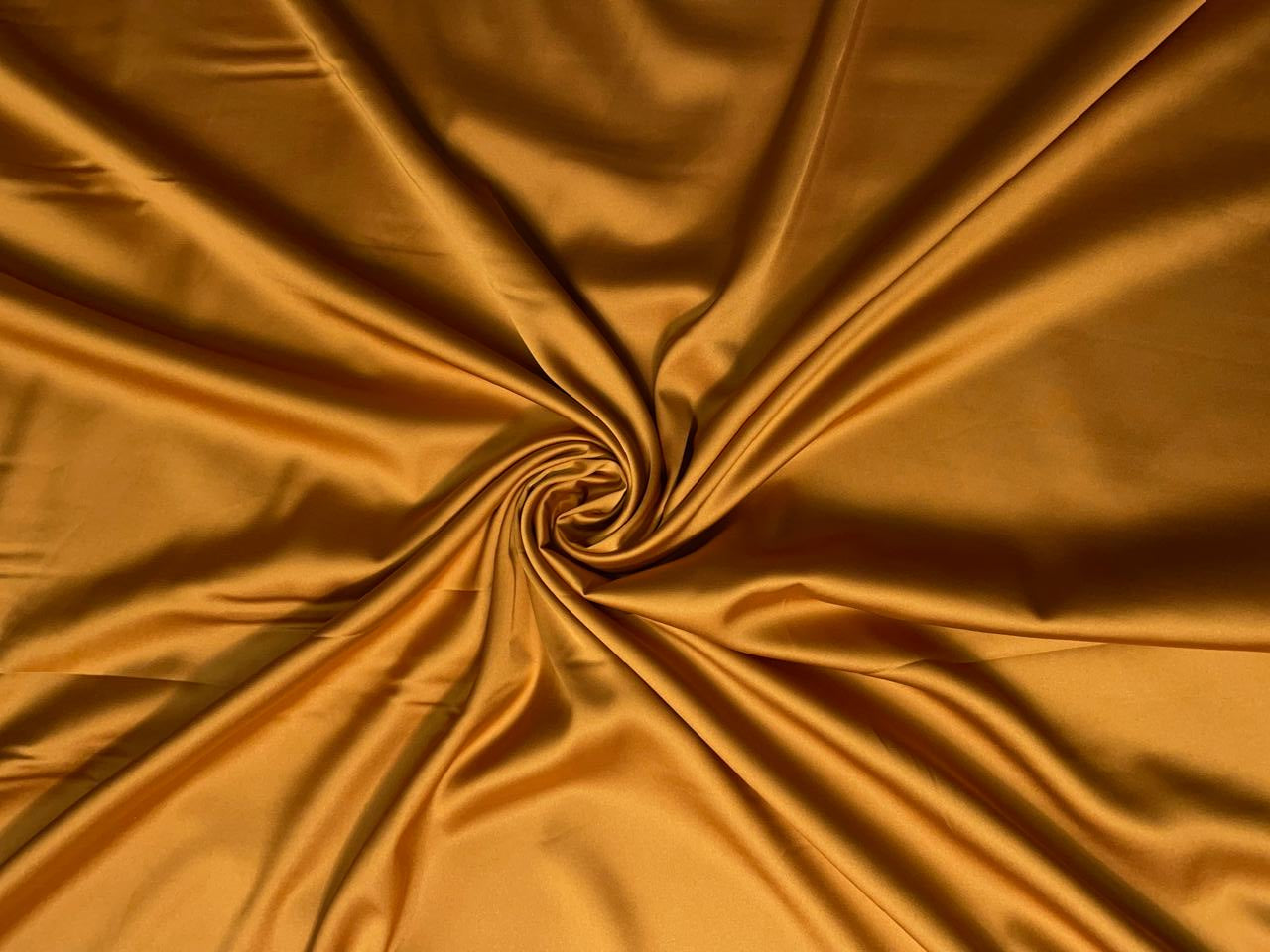 Mustard Plain Armani Satin Lycra N148 Fabric KTEX