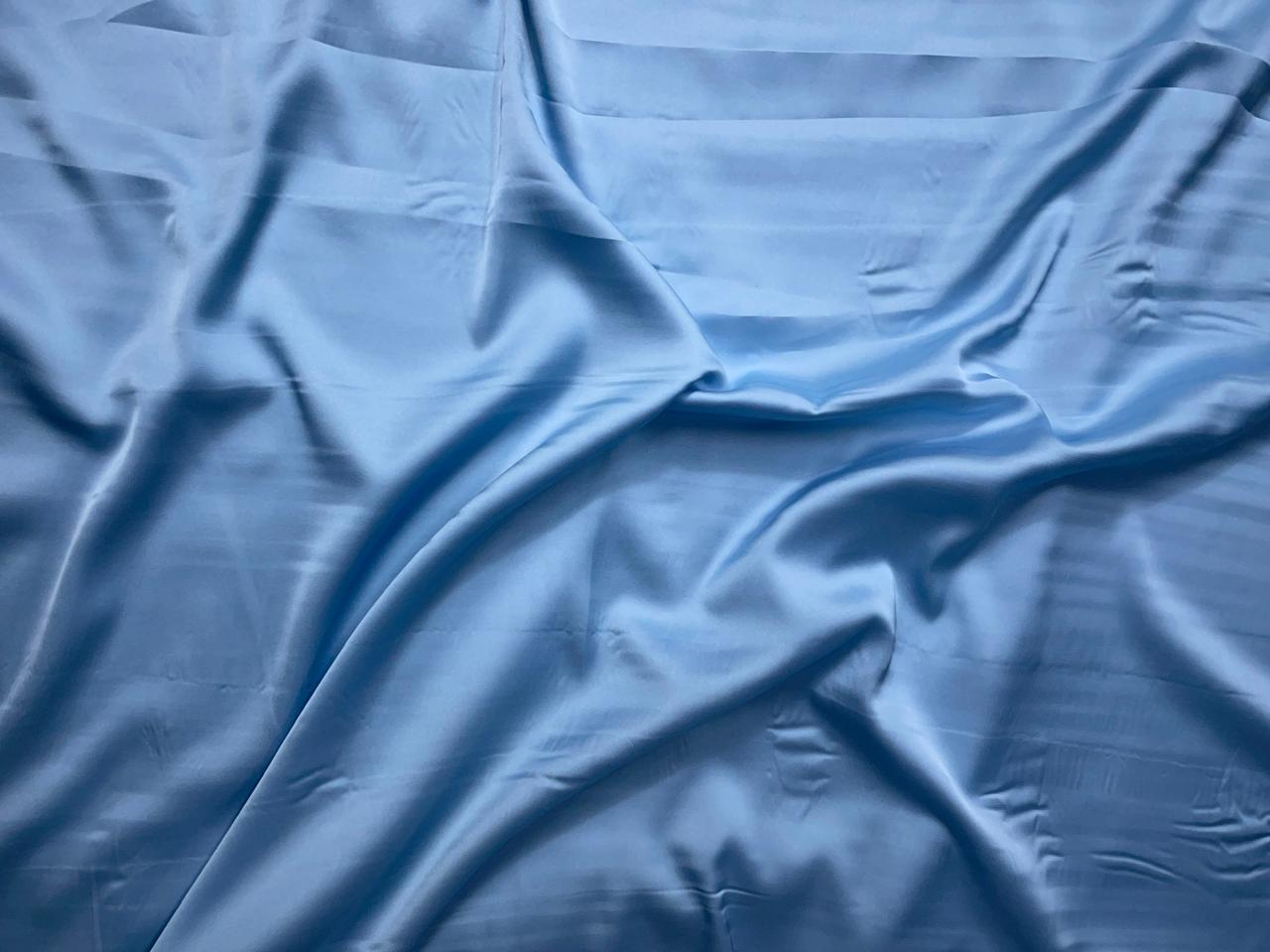 Sky Blue Plain Armani Satin Lycra N348Ll Fabric KTEX