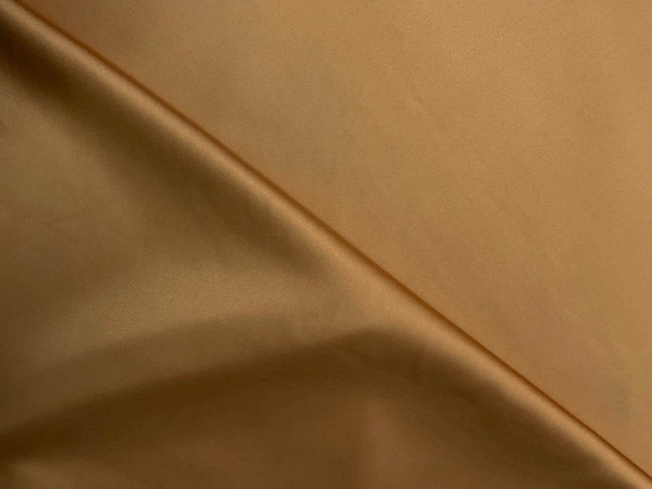 Mustard Plain Armani Satin Lycra Fabric KTEX