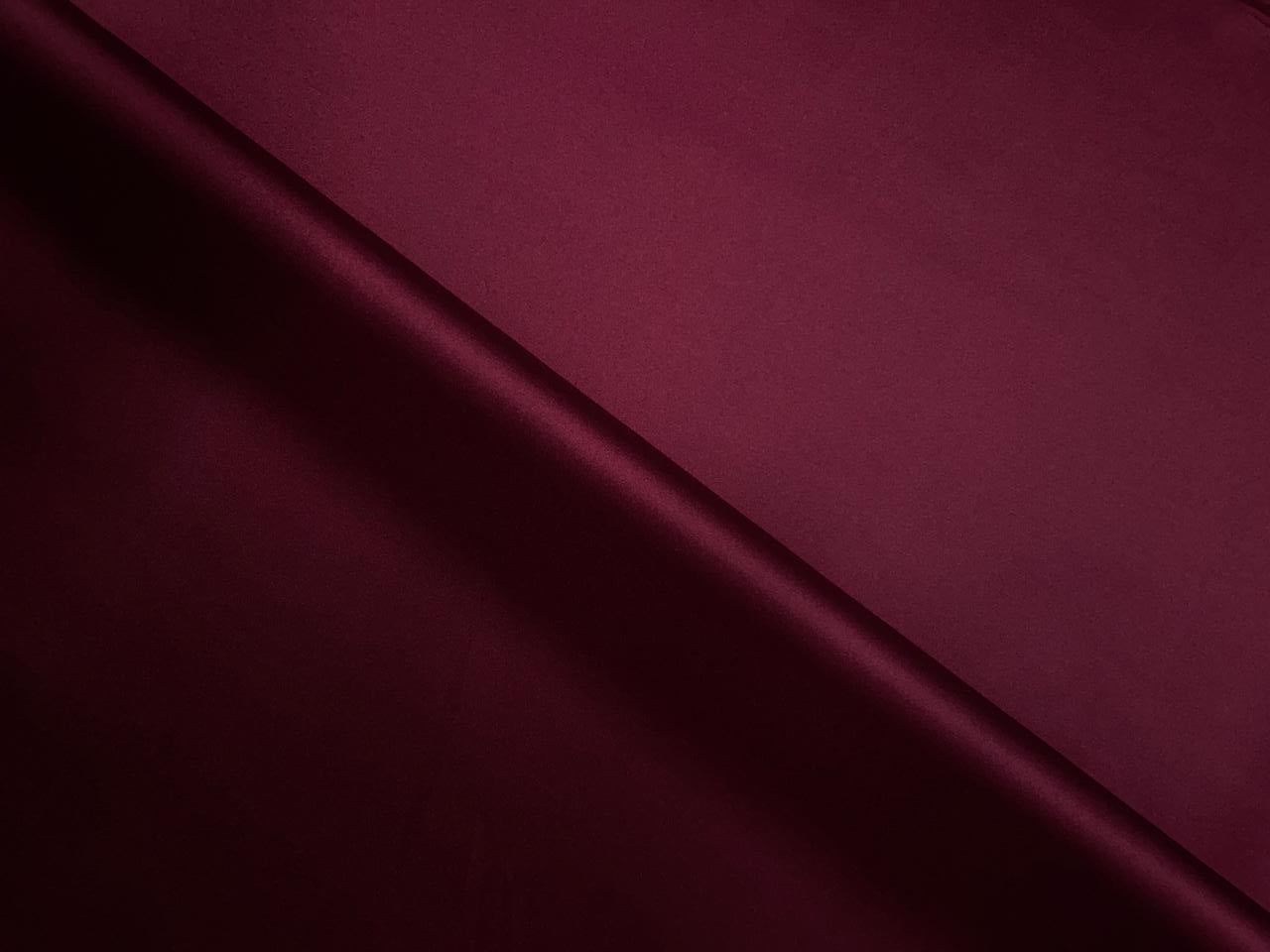 Dark Maroon Plain Armani Satin Lycra Fabric KTEX