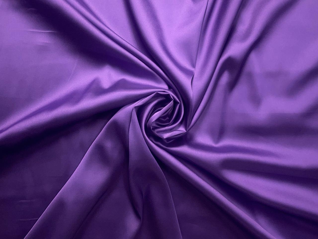 Dark Levender Plain Armani Satin Lycra N332 Fabric KTEX