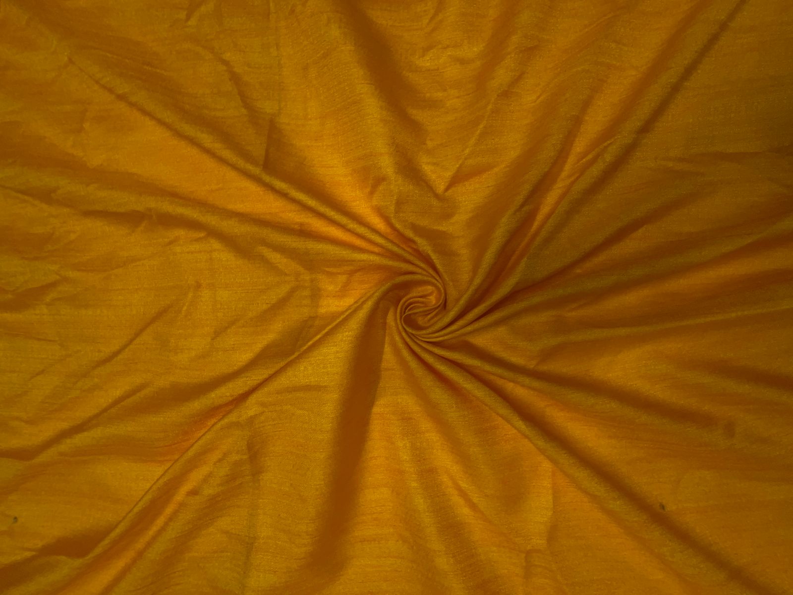 Bright Yellow Plain Matka Silk Fabric Fabric KTEX