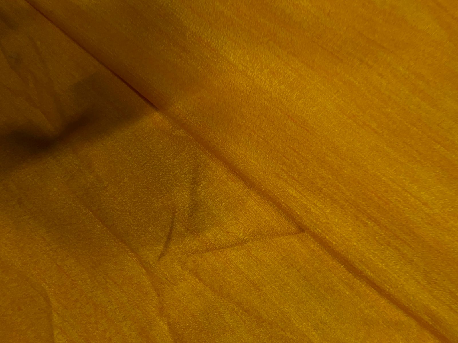 Bright Yellow Plain Matka Silk Fabric Fabric KTEX