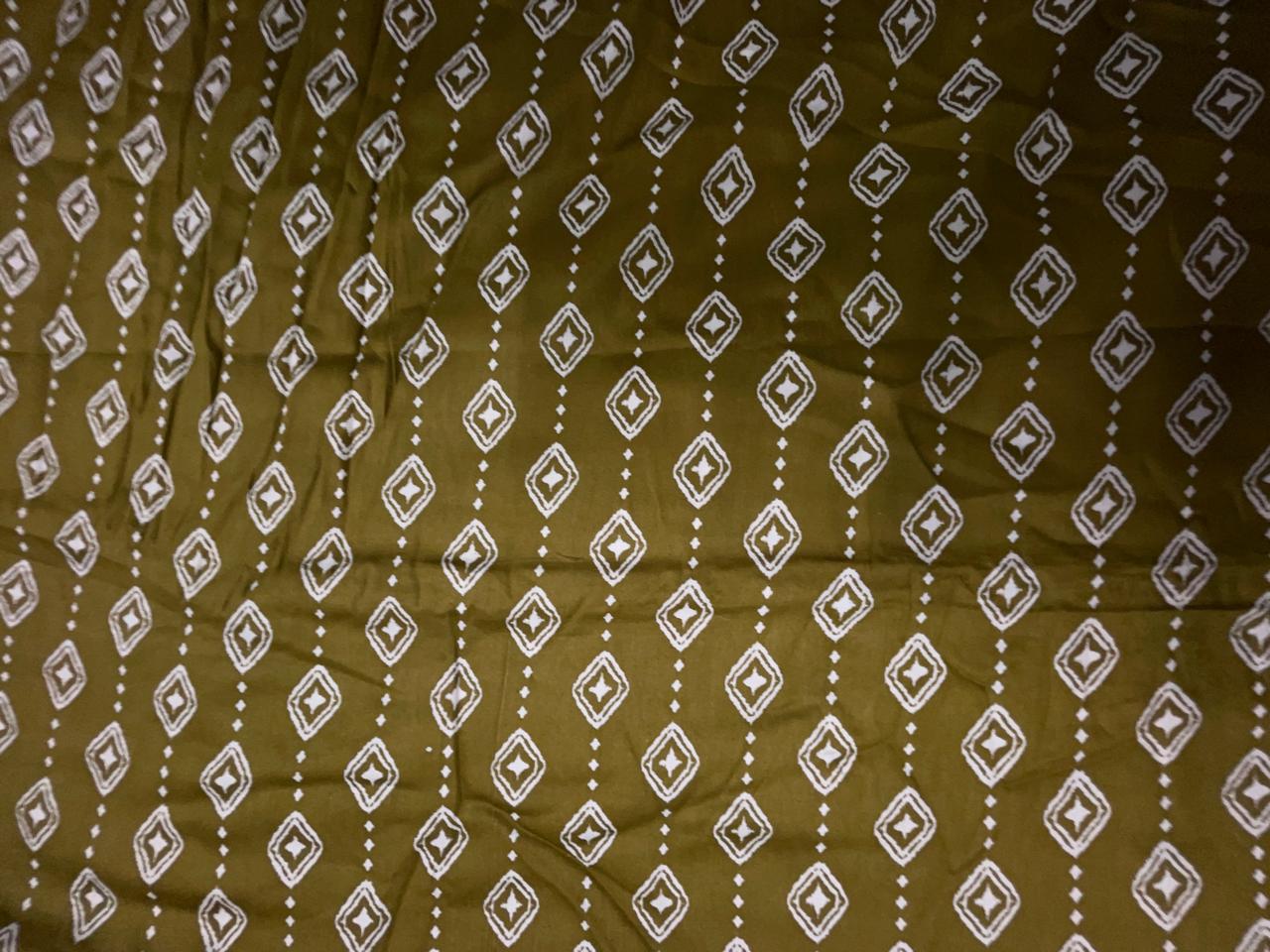 Mehndi Abstract Modal Satin Fabric KTEX