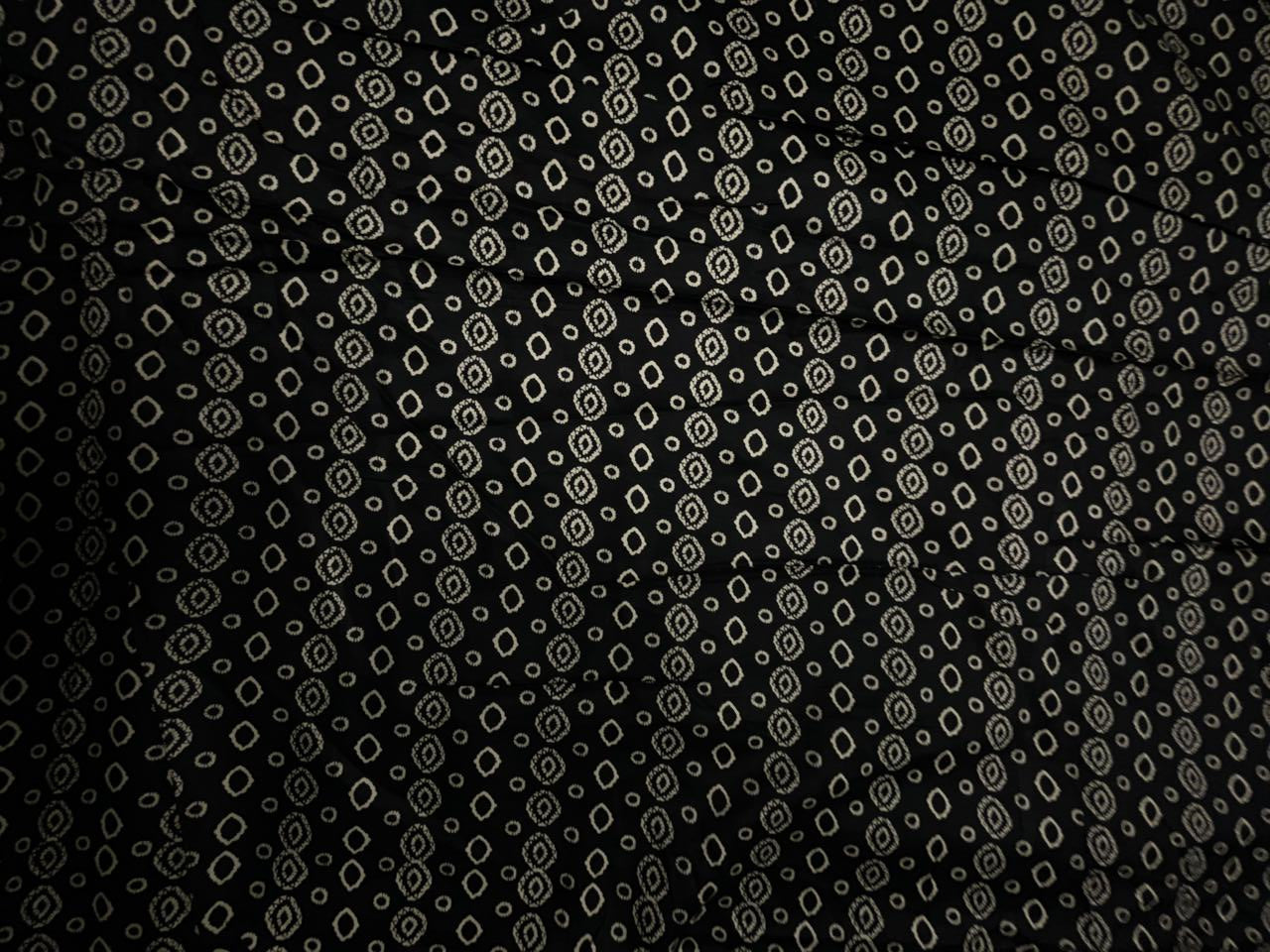 Black & White Geometric Modal Satin Fabric KTEX