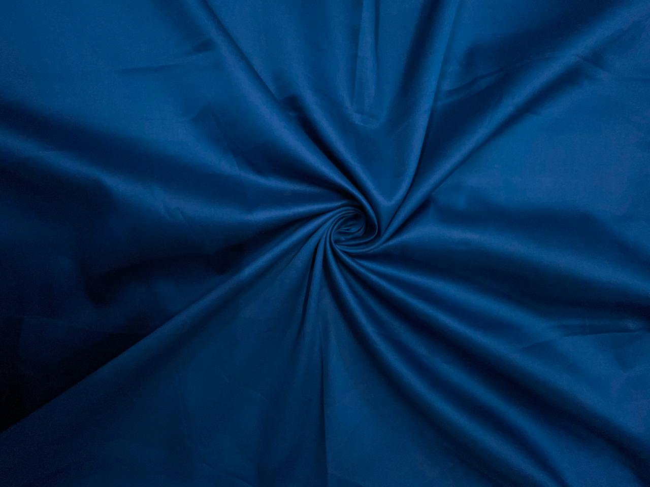 Teal Blue Plain Glace Cotton Fabric N90L KTEX