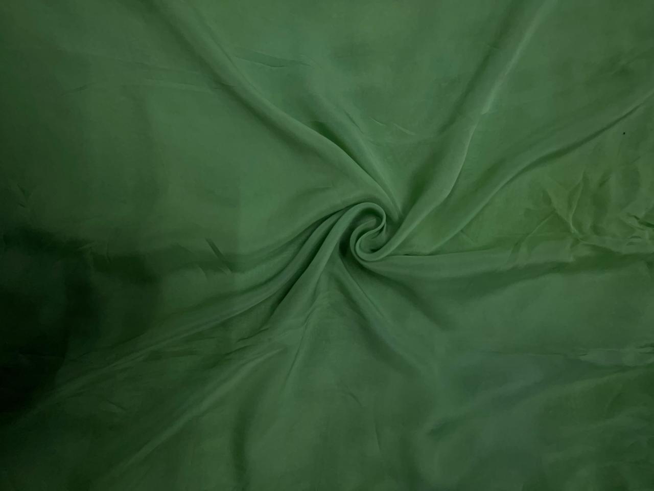 Sea Green Viscose Organza Fabric KTEX