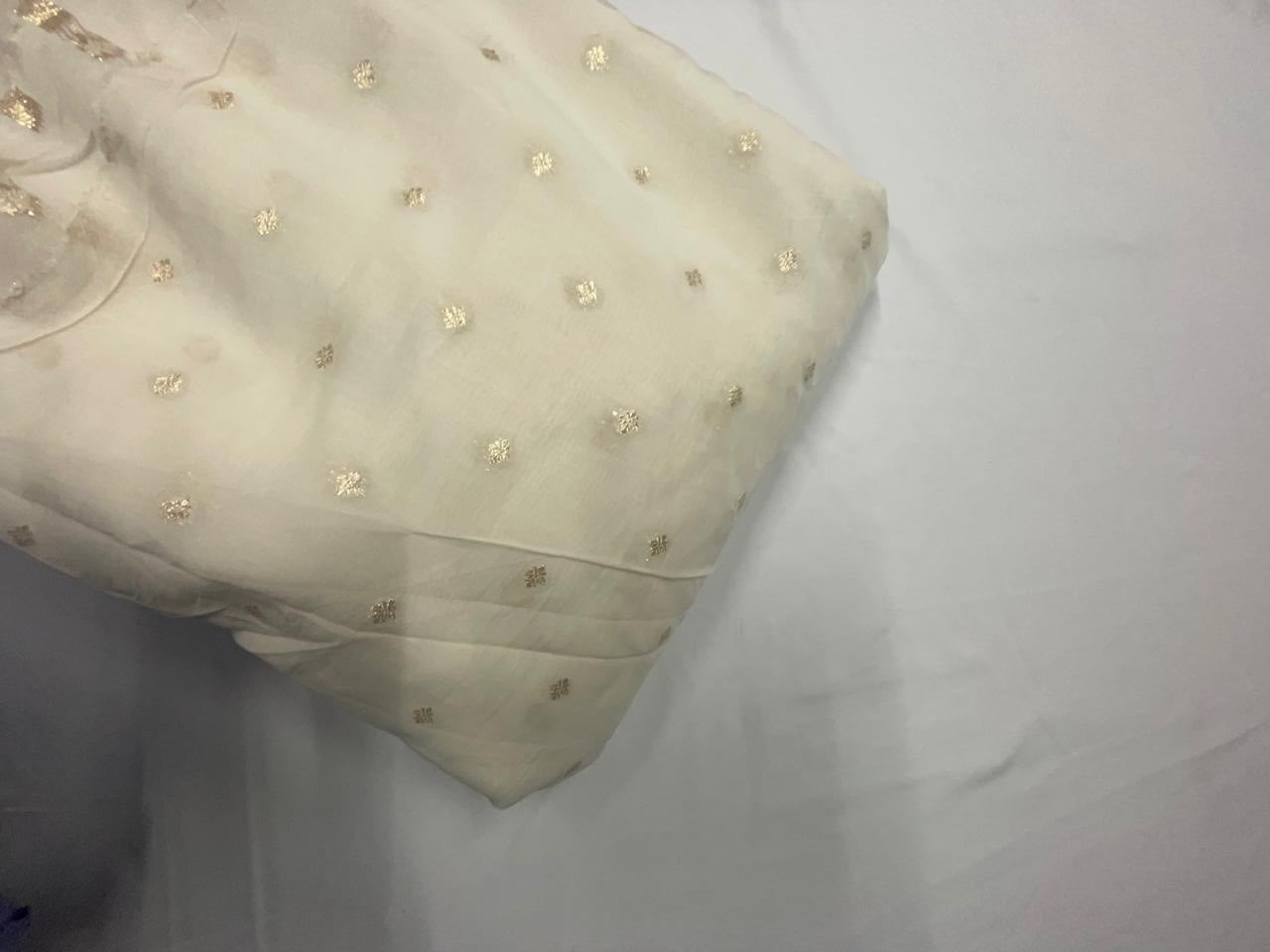 Dyeable Buti Chanderi Mul 58 Fabric KTEX