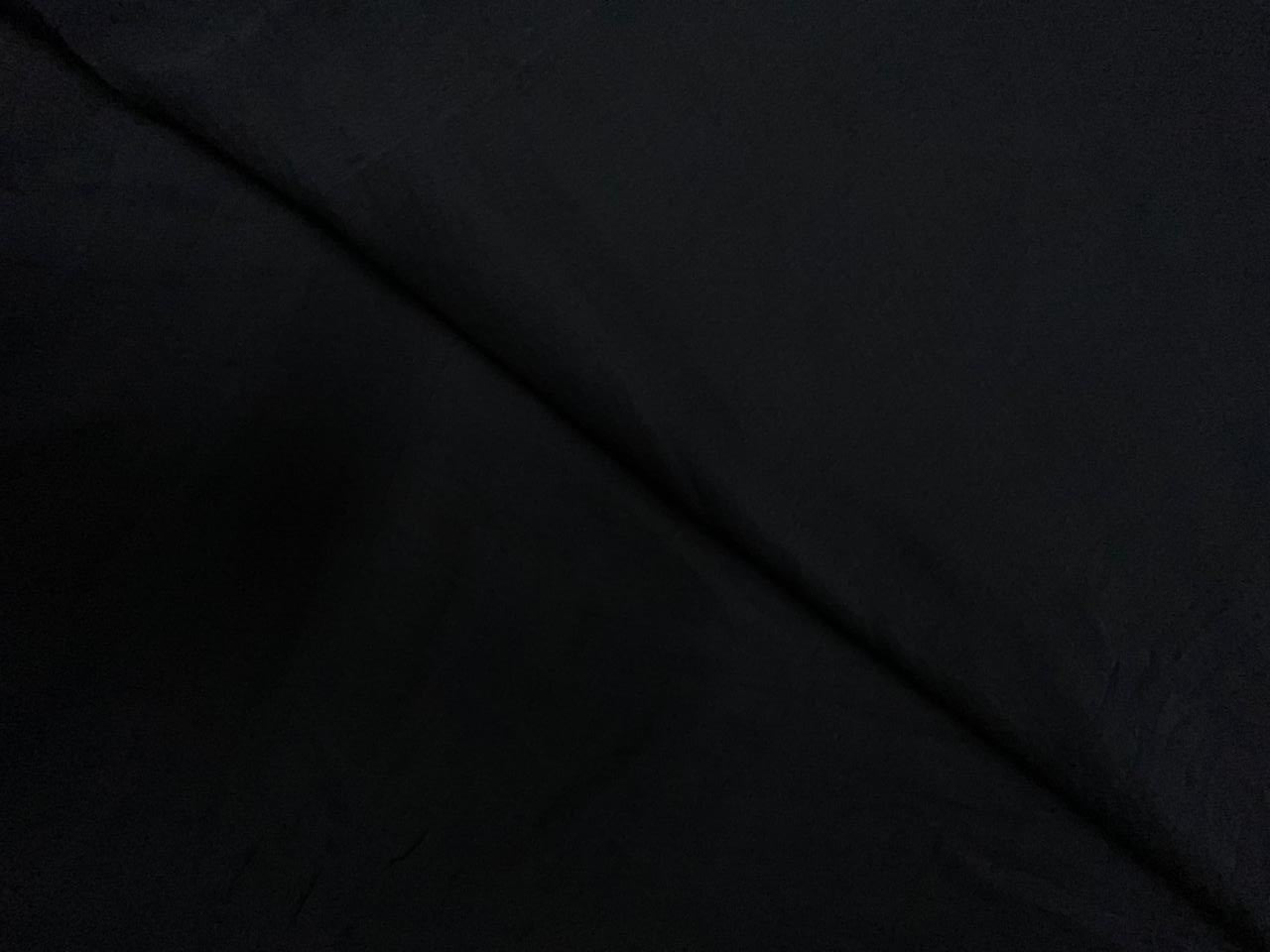 Black Flat Chiffon Fabric KTEX