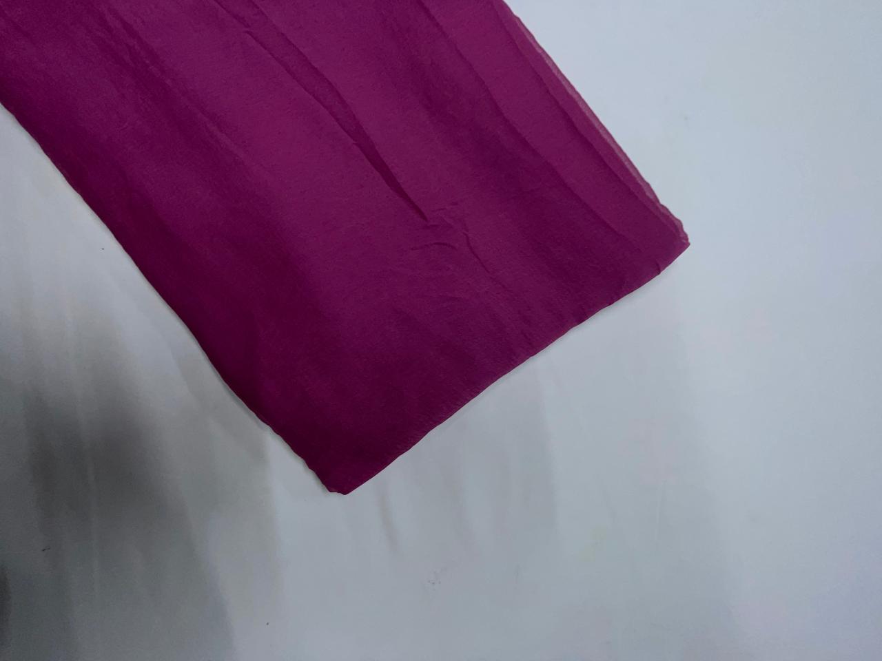 Magenta Flat Chiffon Fabric KTEX
