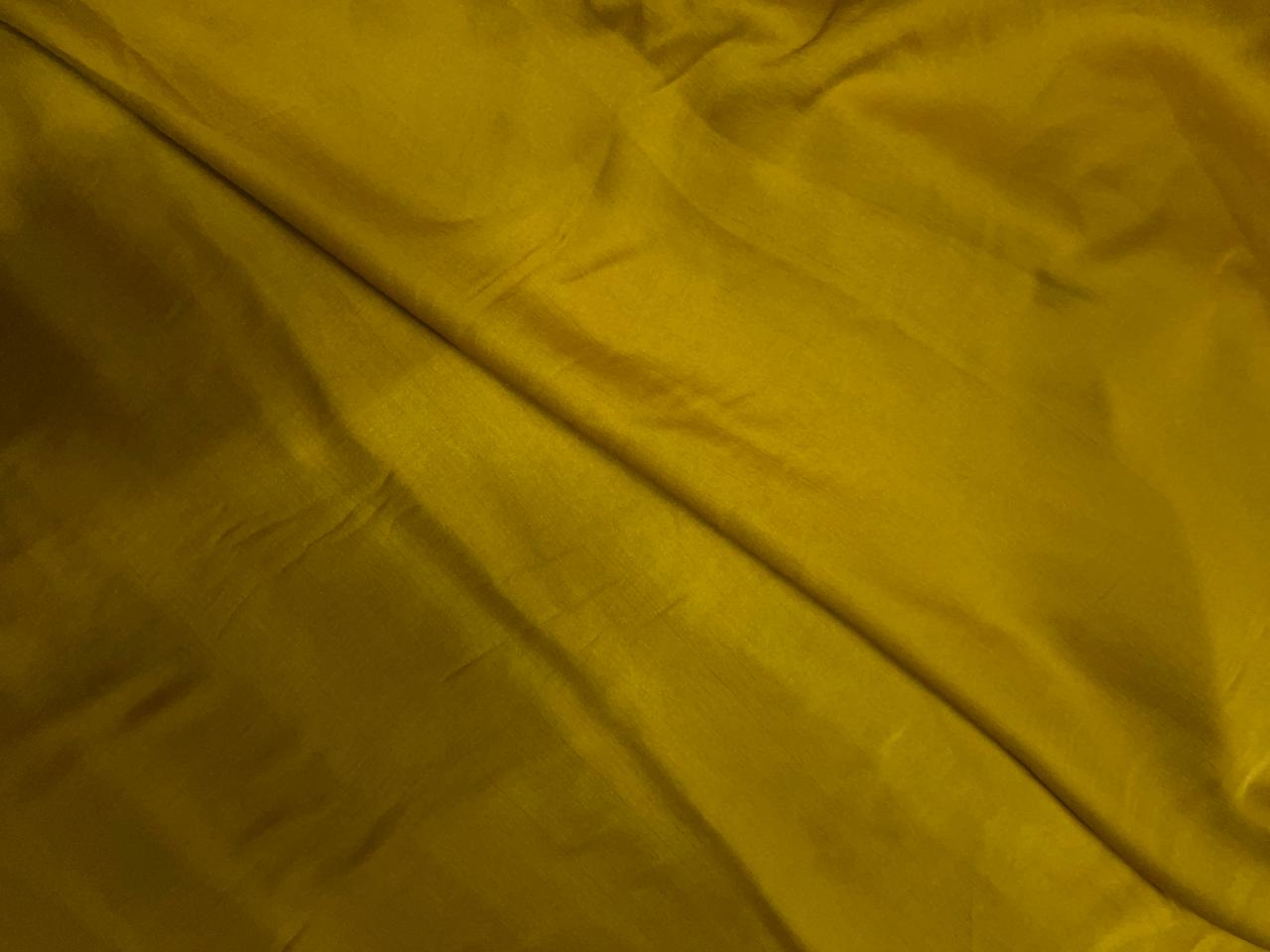 Mustard Plain Mastani Silk Fabric KTEX