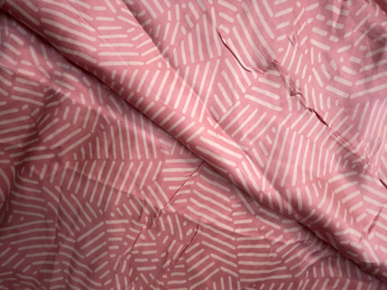 Pink Abstract Modal Satin Fabric KTEX