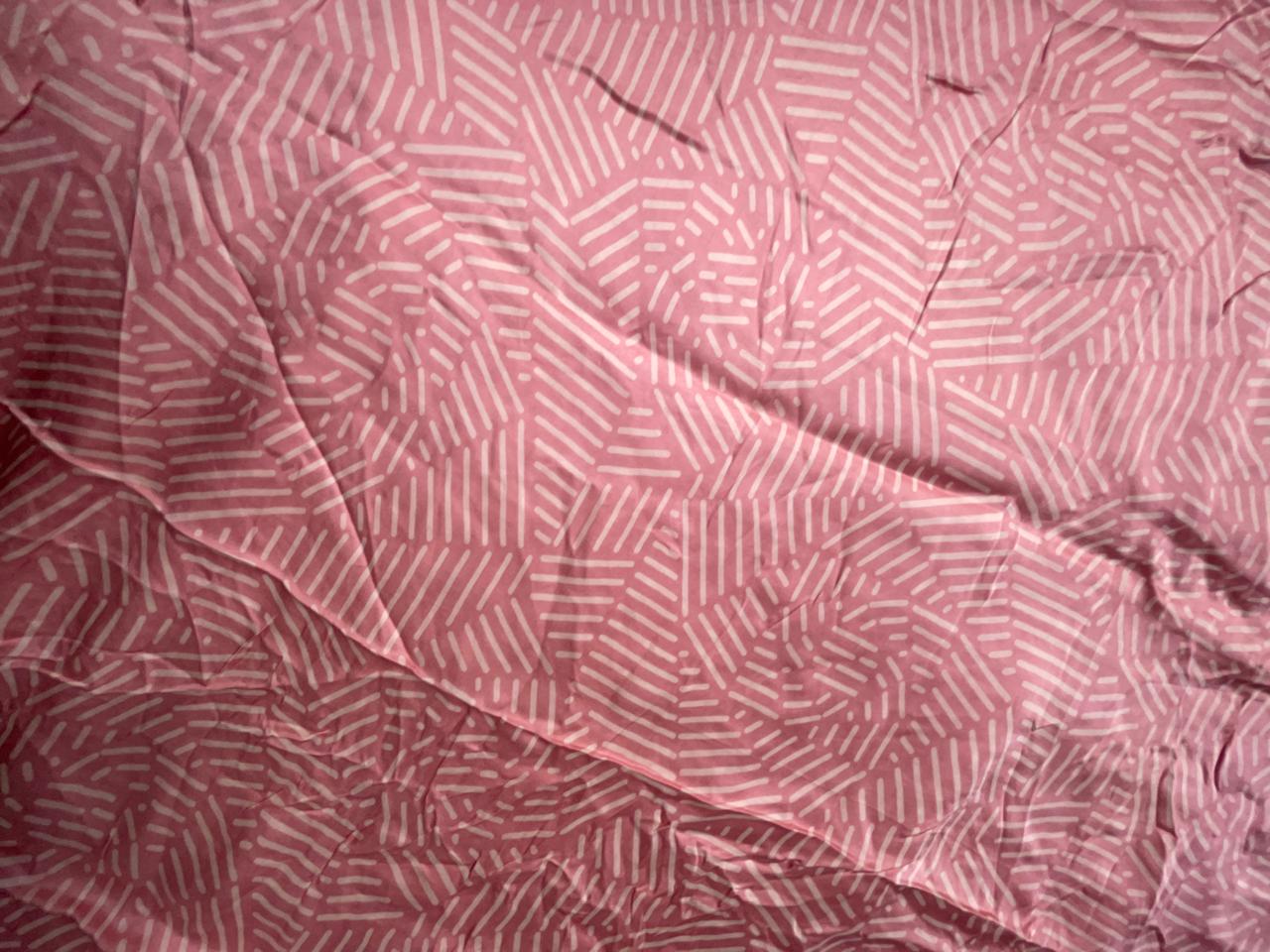 Pink Abstract Modal Satin Fabric KTEX
