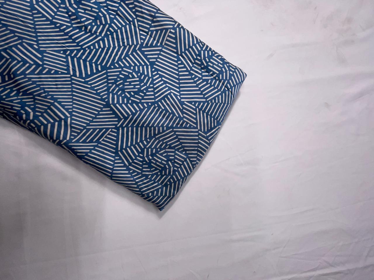 Blue Abstract Modal Satin Fabric KTEX