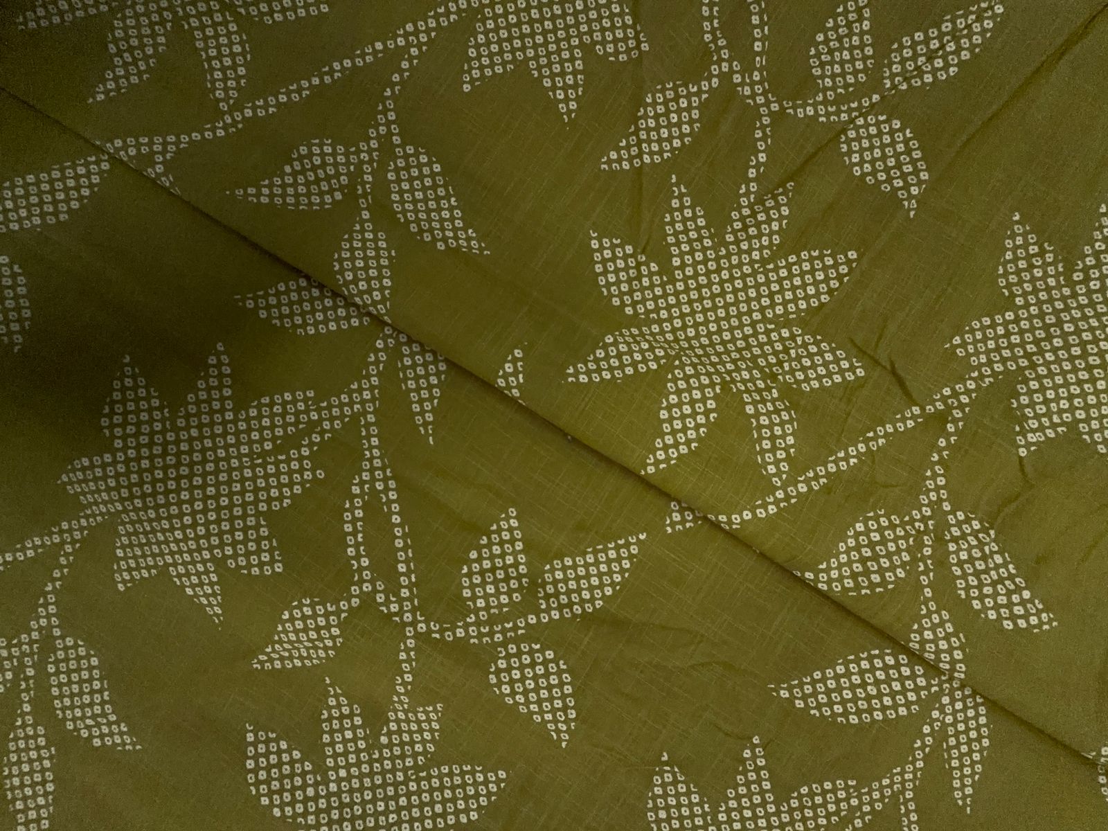 Mustard Floral Cotton Slub Fabric KTEX