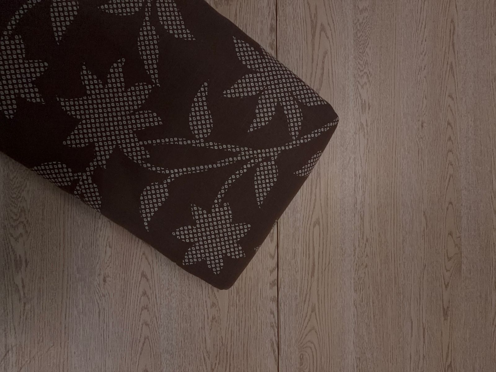 Brown Floral Cotton Slub Fabric KTEX