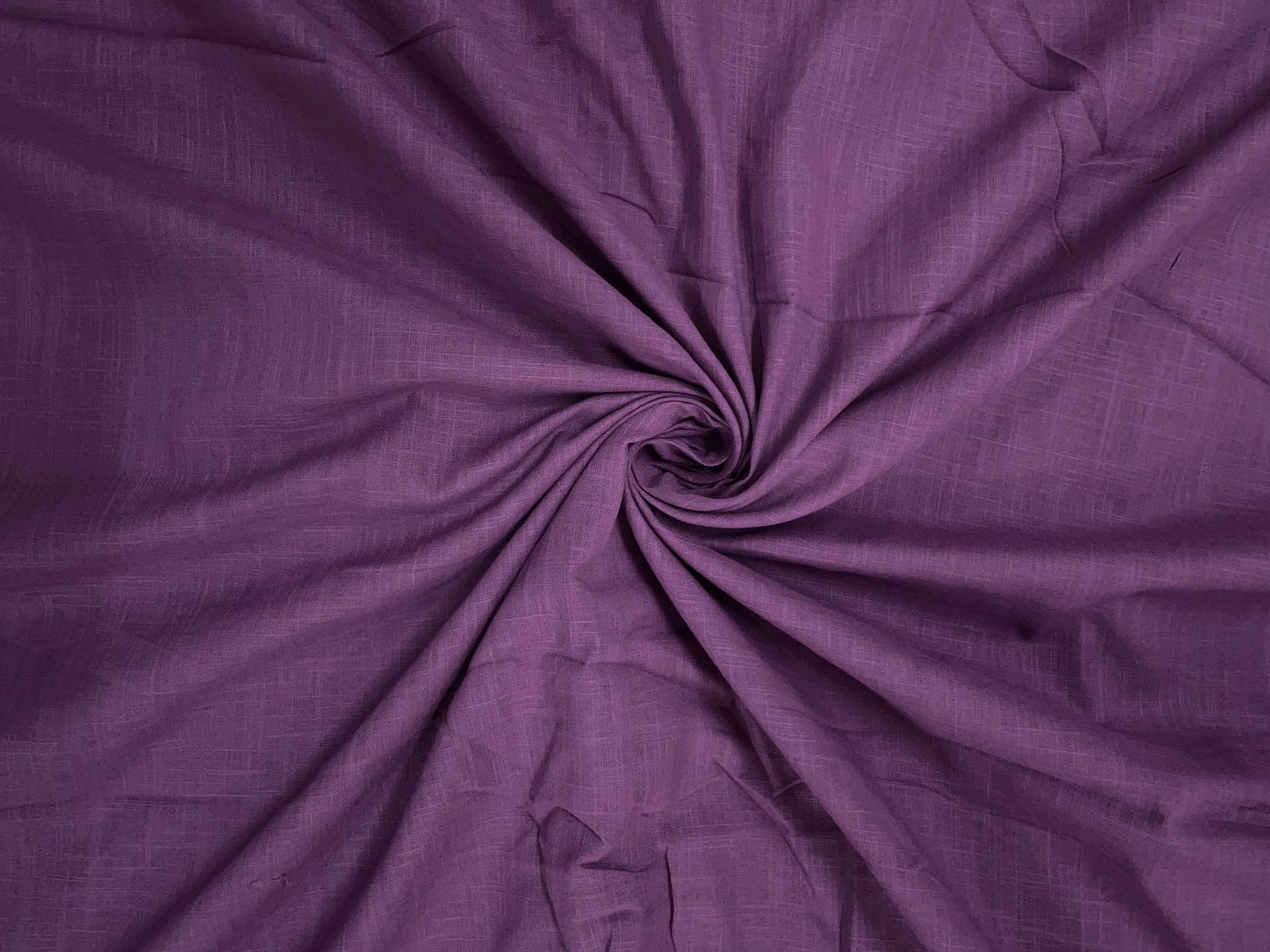 Dark Lilac Plain Dyed Cotton Slub Fabric KTEX