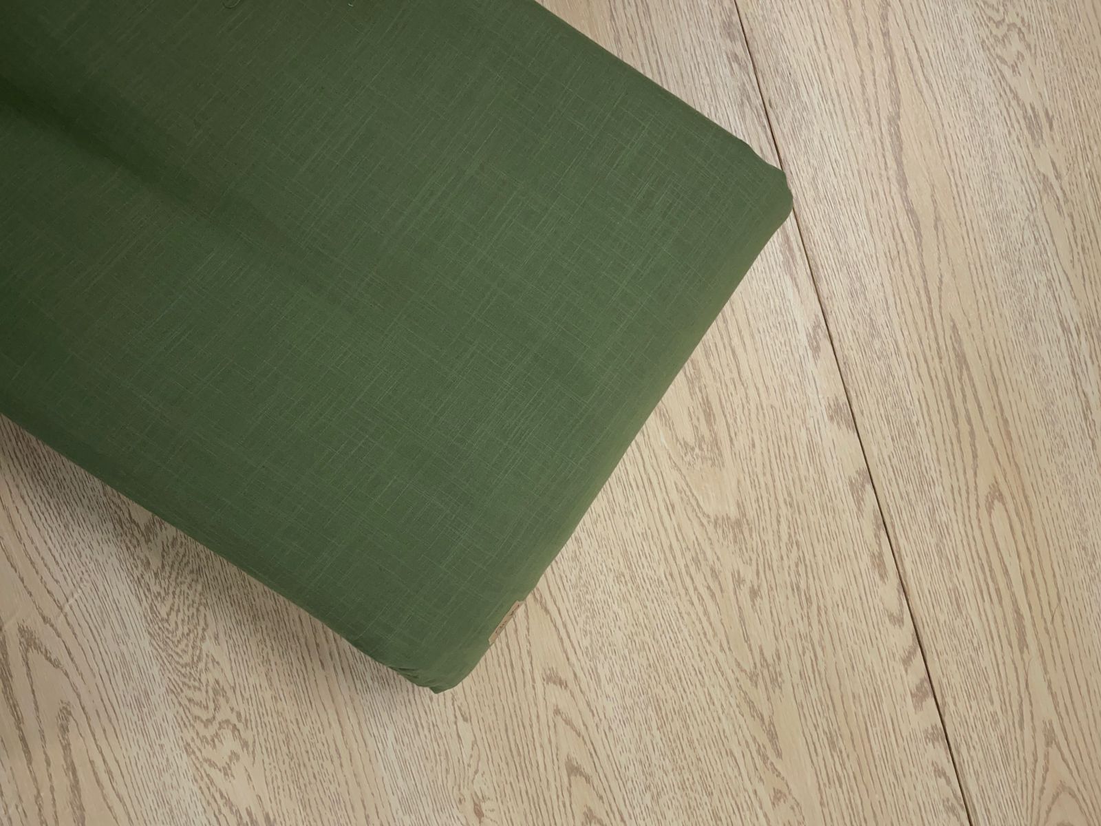 Sage Green Plain Dyed Cotton Slub Fabric KTEX
