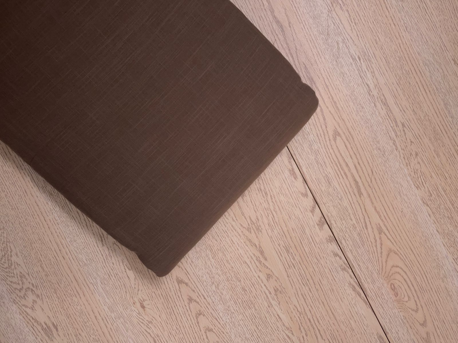 Brown Plain Dyed Cotton Slub Fabric KTEX