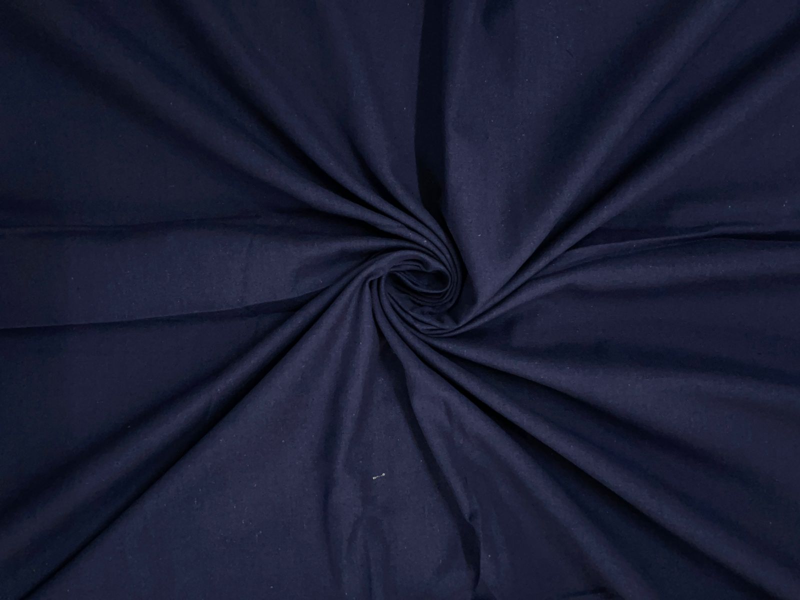 Navy Blue Plain Dyed Cotton Flex Fabric KTEX