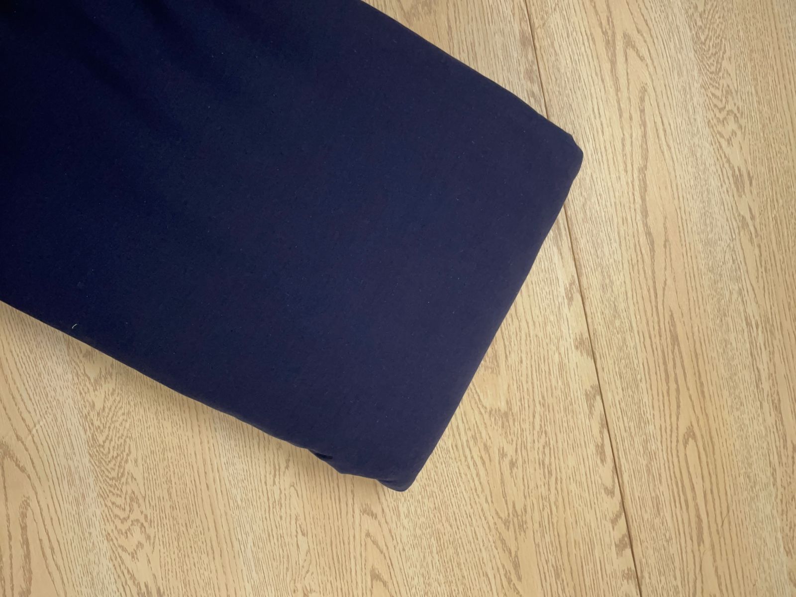 Navy Blue Plain Dyed Cotton Flex Fabric KTEX
