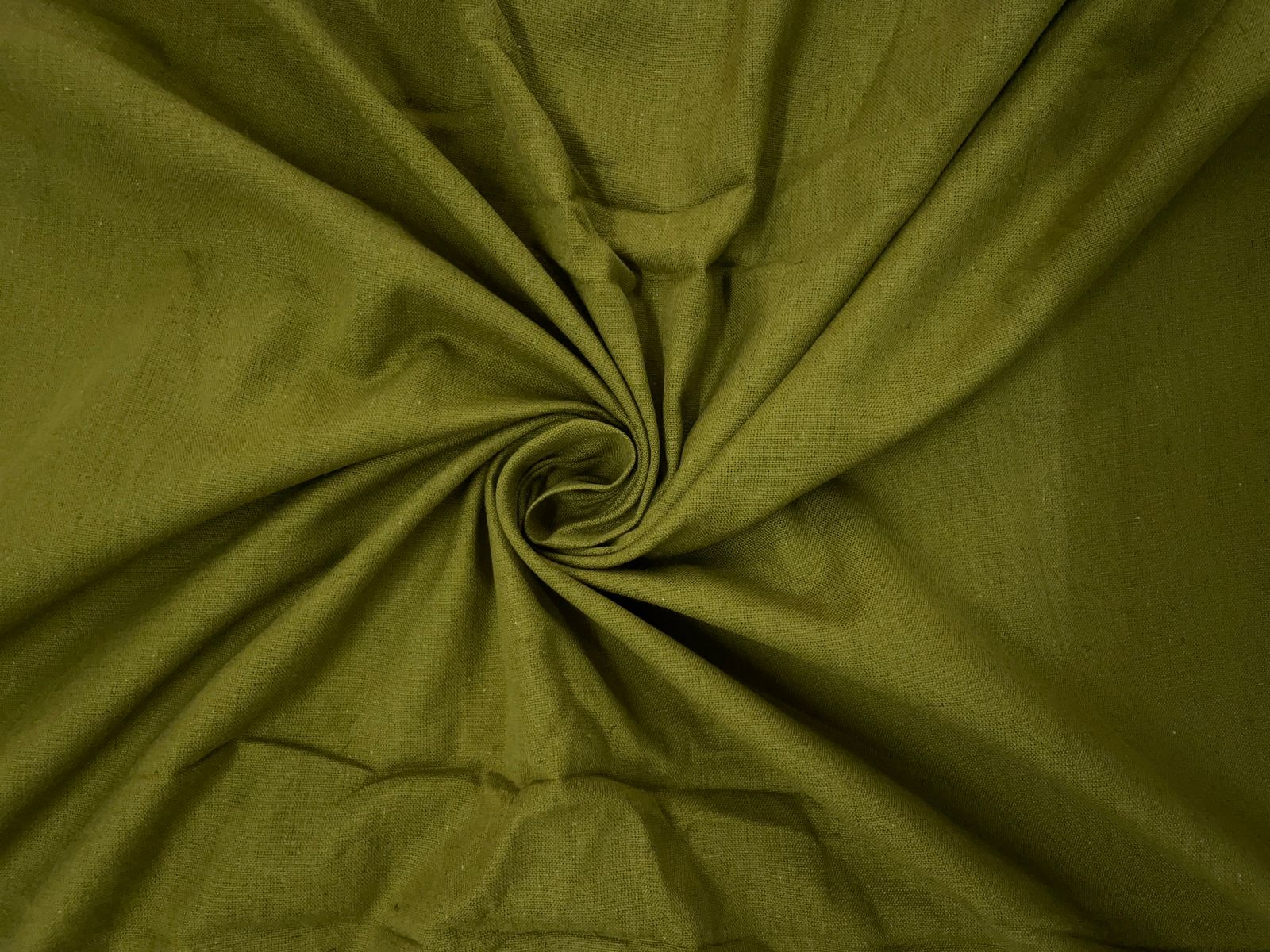 Olive Green Plain Dyed Cotton Flex Fabric KTEX