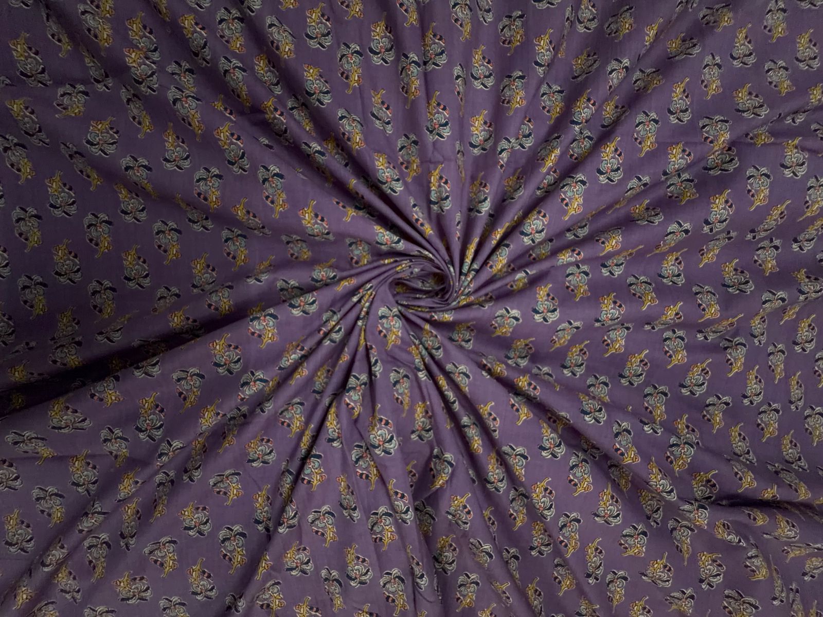 Lilac Floral Cotton Cambric Fabric KTEX