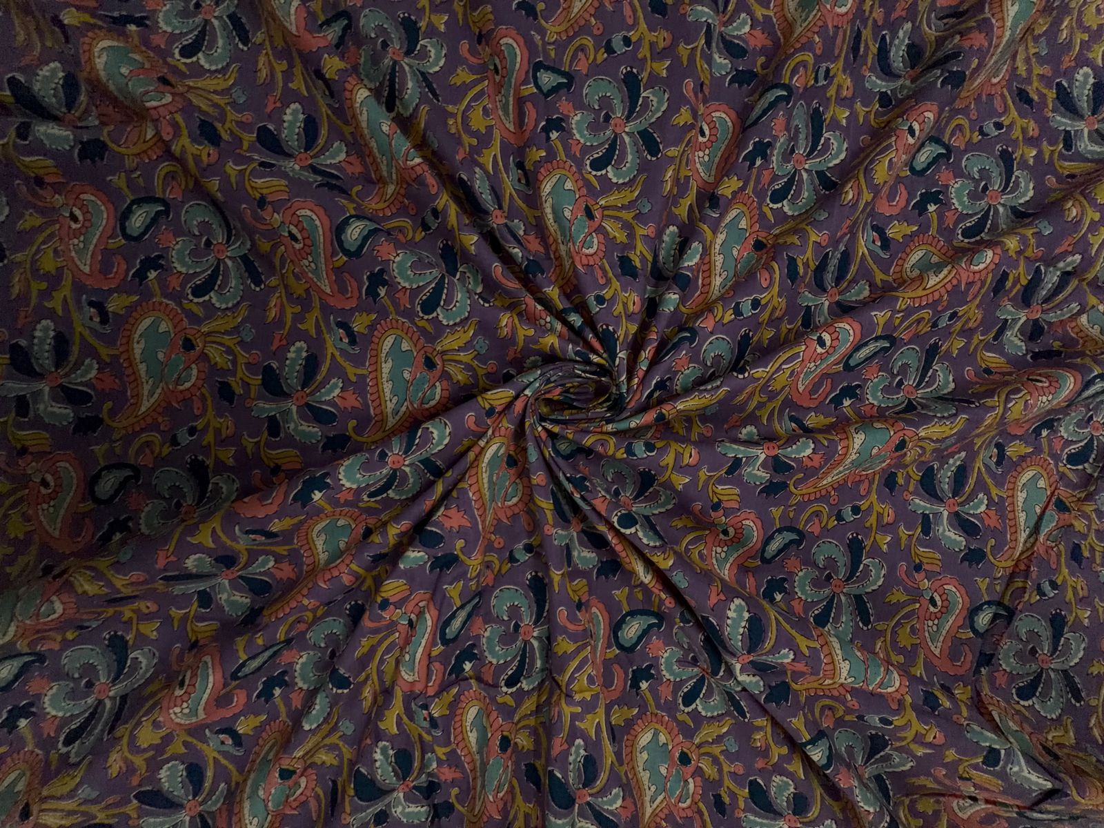 Lilac Floral Cotton Cambric Fabric KTEX