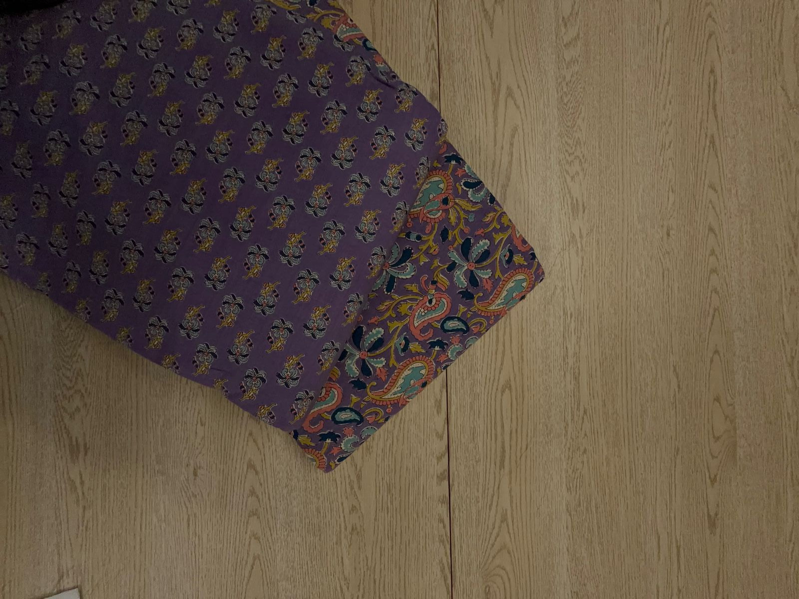 Lilac Floral Cotton Cambric Fabric KTEX