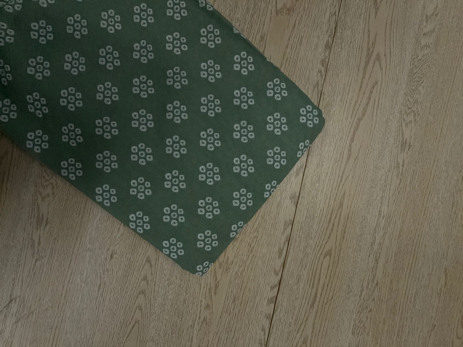 Sea Green Floral Cotton Cambric Fabric KTEX