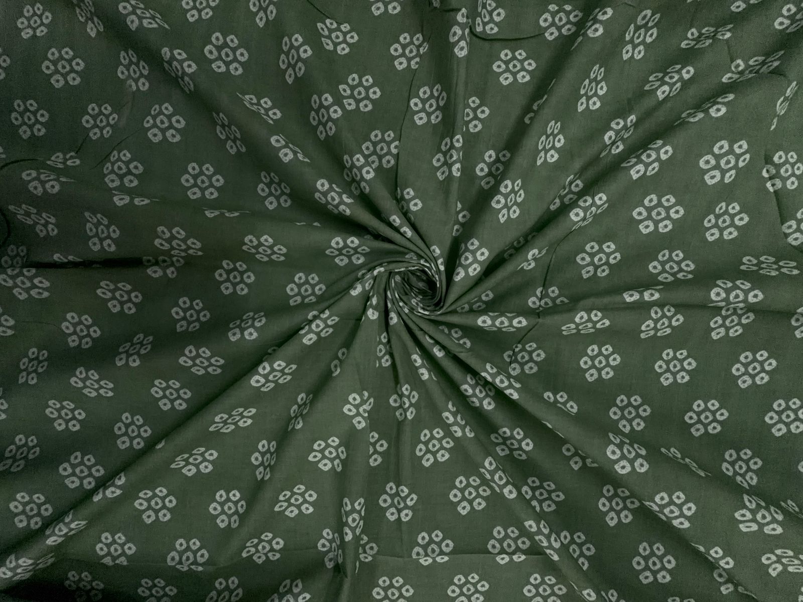 Sea Green Floral Cotton Cambric Fabric KTEX
