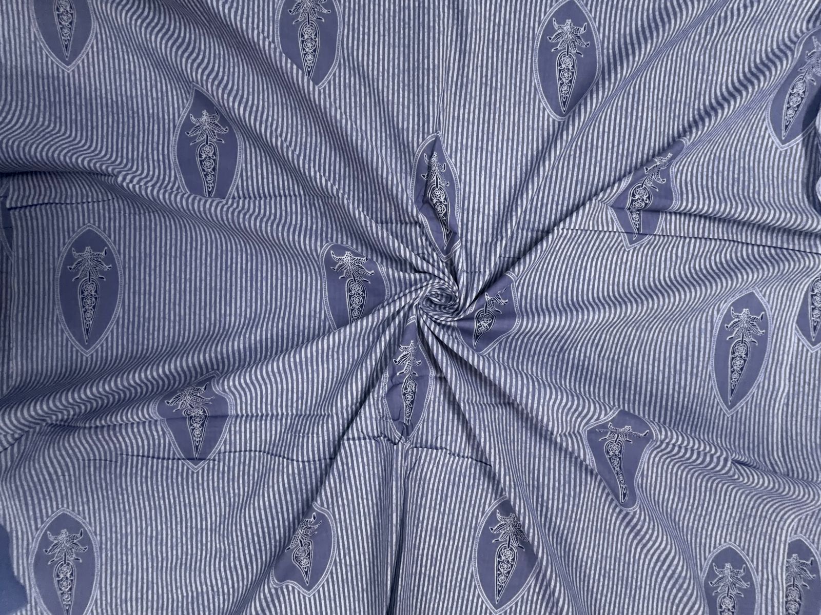 Lilac Floral Cotton Cambric Fabric KTEX