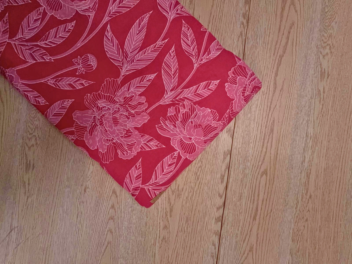 Pink Floral Cotton Cambric Fabric KTEX