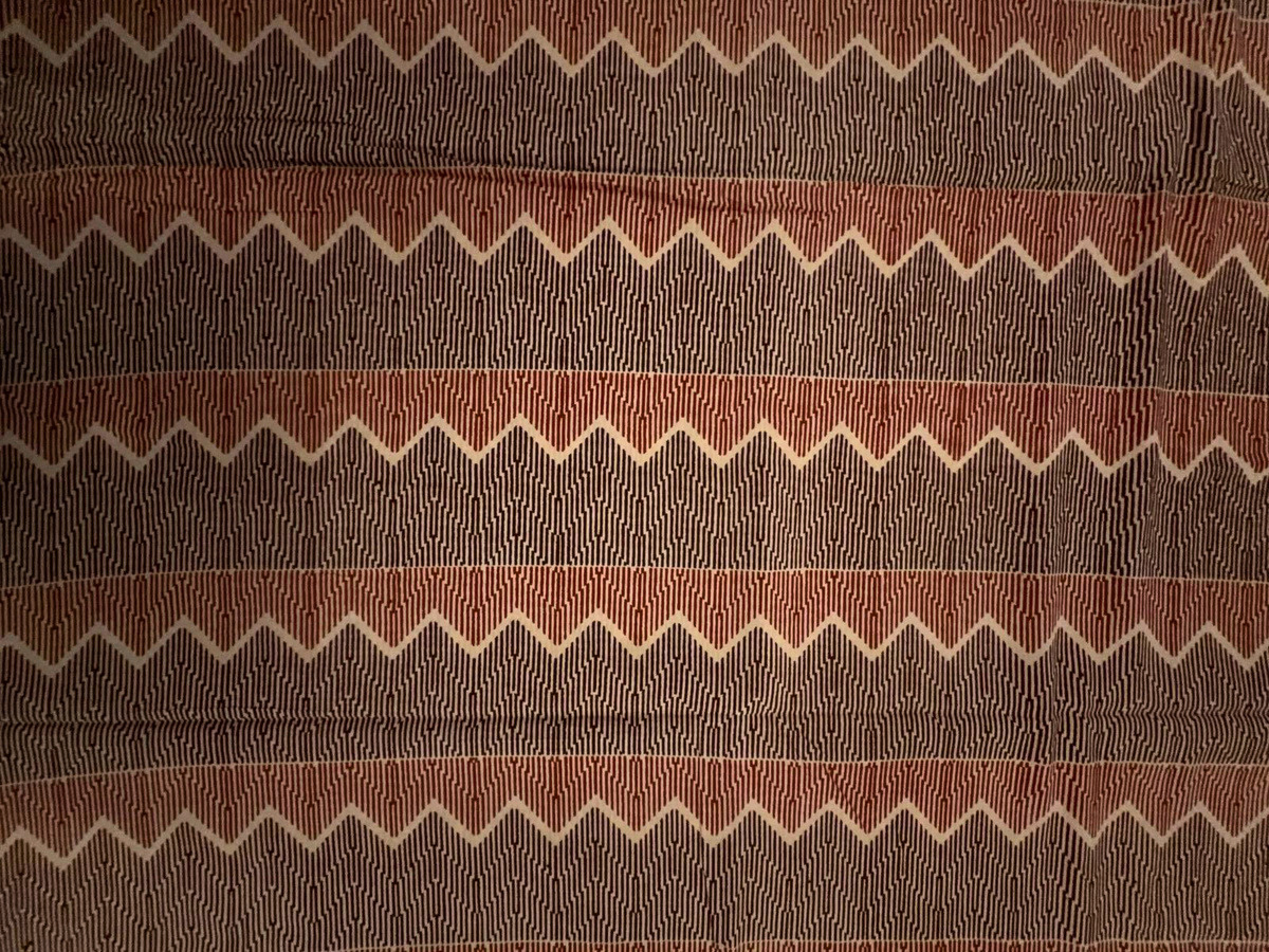 Red Chevron Cotton Cambric Fabric KTEX