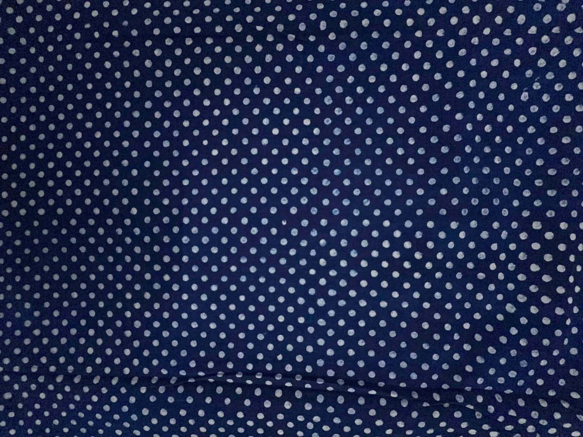 Indigo Dots Cotton Cambric Fabric KTEX