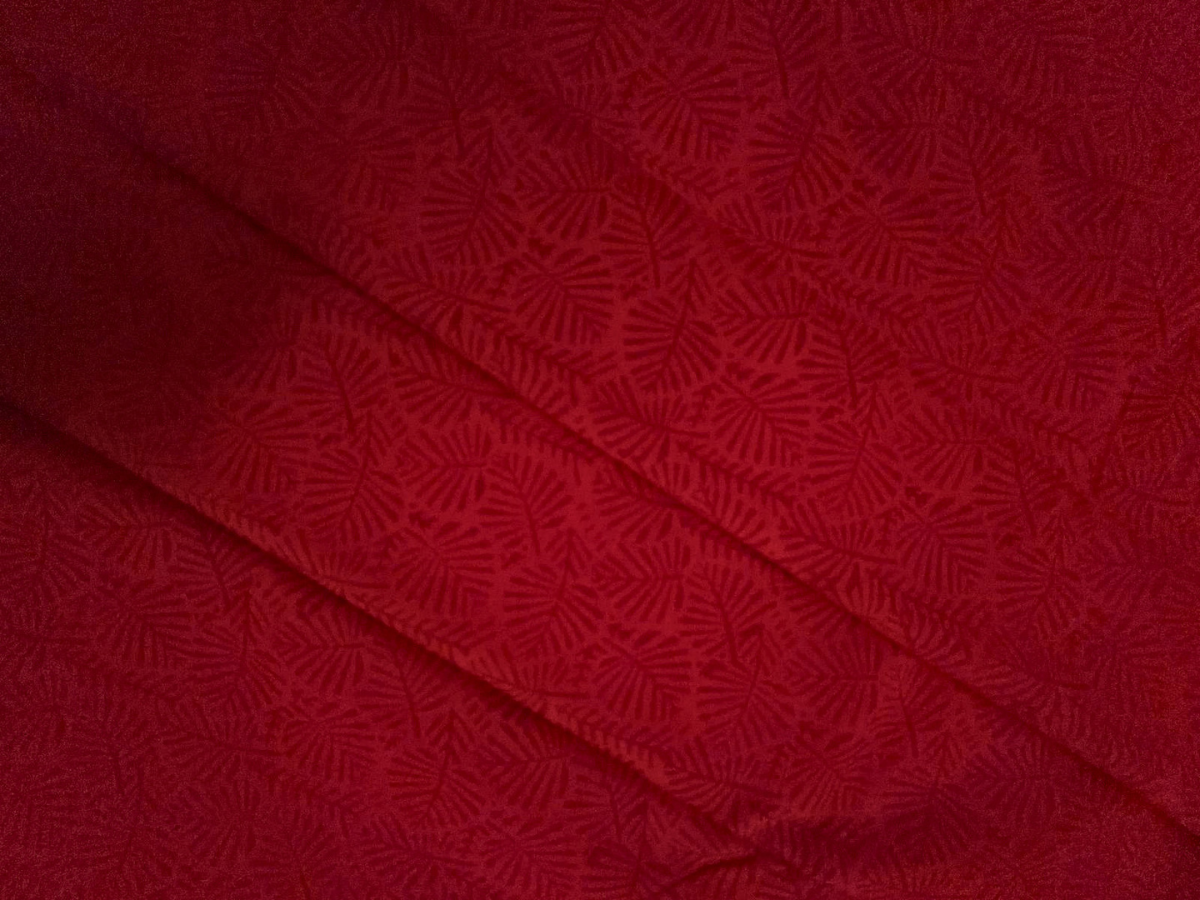 Red Leaves Cotton Cambric Fabric KTEX