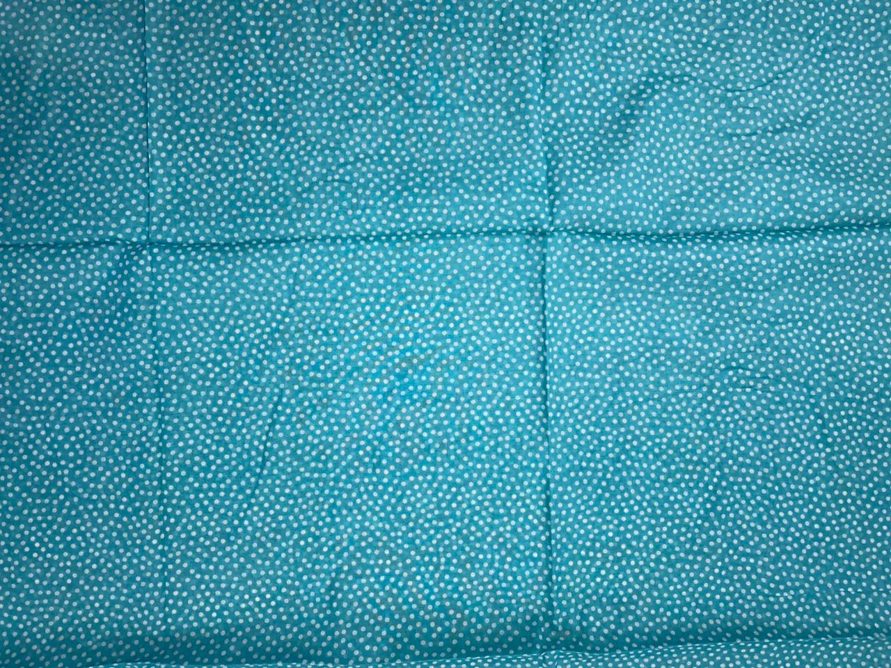 Light Blue Floral Pure Cotton Suit Set With Dupatta KTEX
