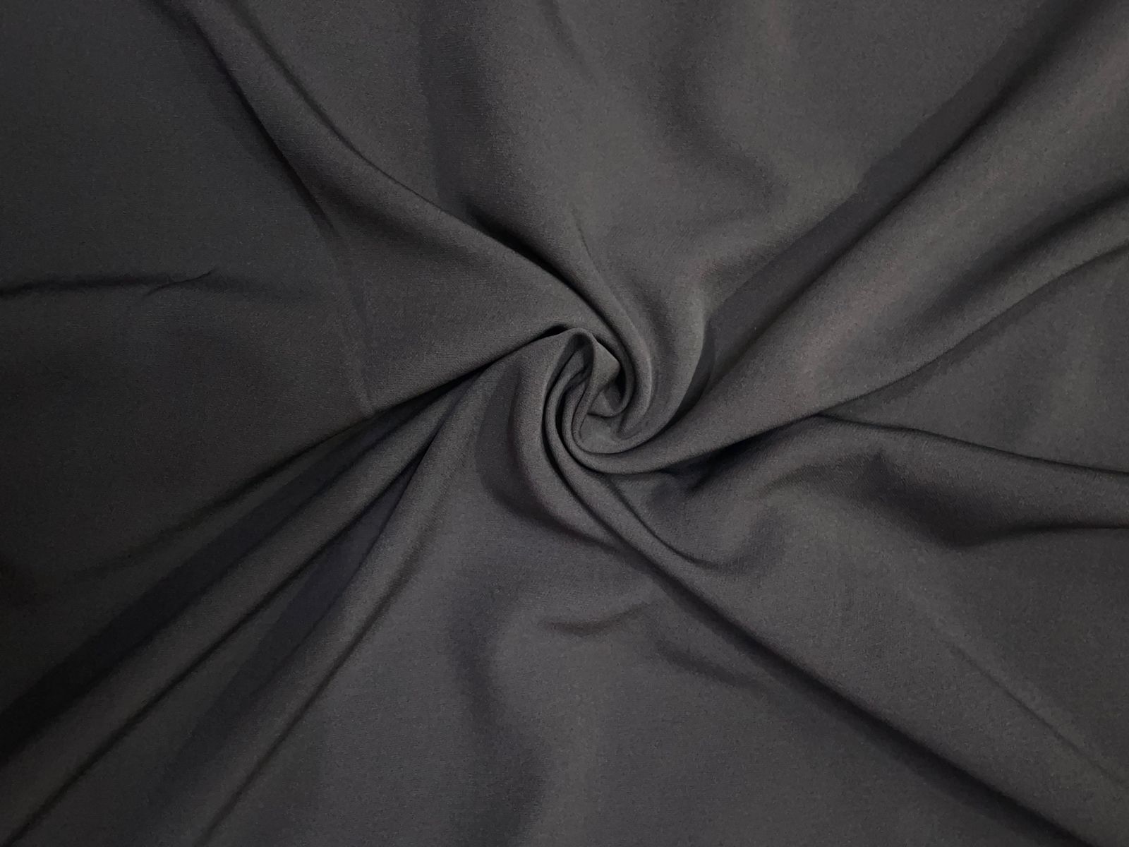 Dark Grey Plain Barbie Crepe Fabric KTEX