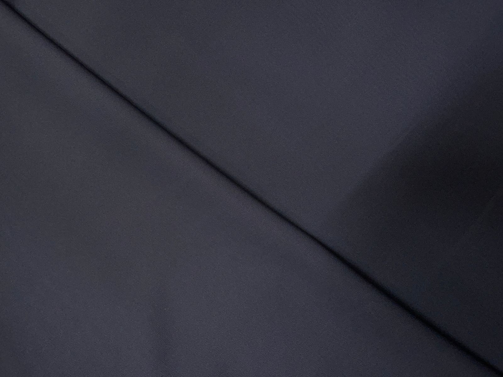 Dark Grey Blue Plain Barbie Crepe Fabric KTEX