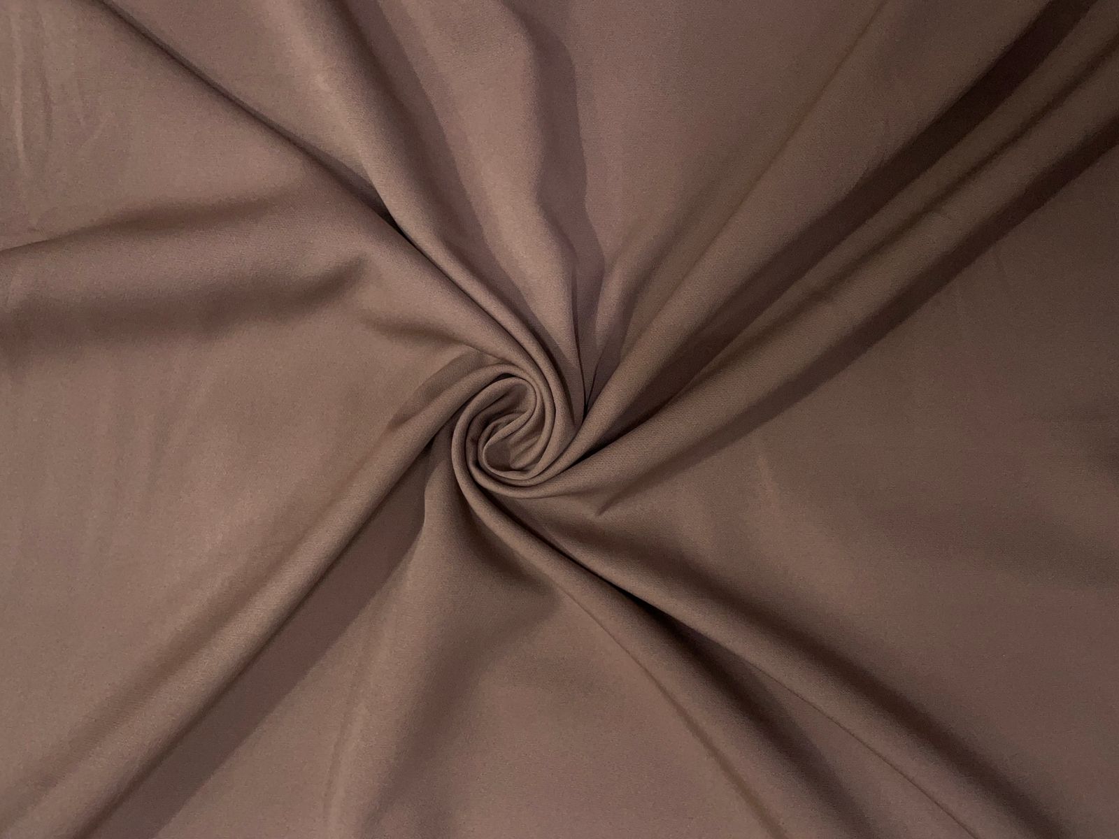 Russette Brown Plain Barbie Crepe Fabric KTEX