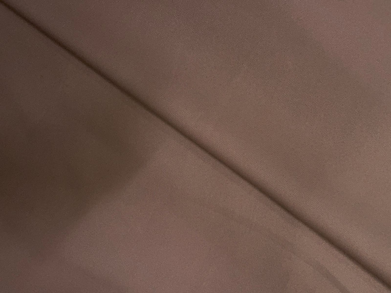 Russette Brown Plain Barbie Crepe Fabric KTEX