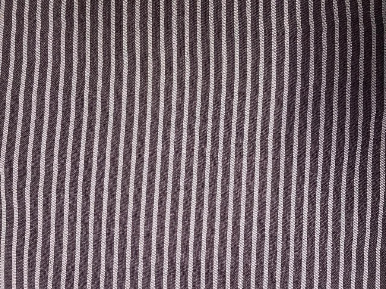 Lilac & White Stripes Linen Fabric KTEX