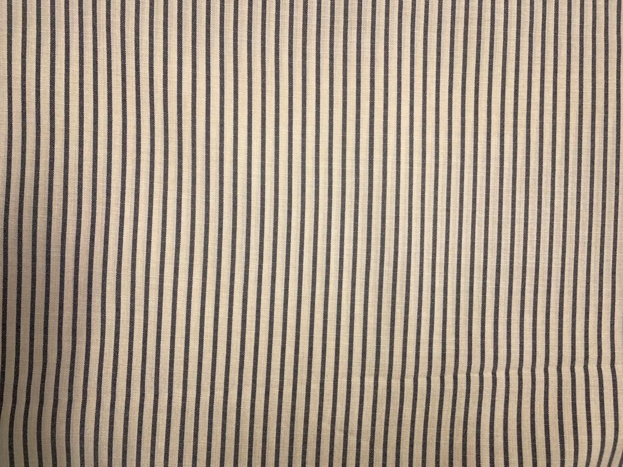 Light Beige & Black Stripes Linen Fabric KTEX