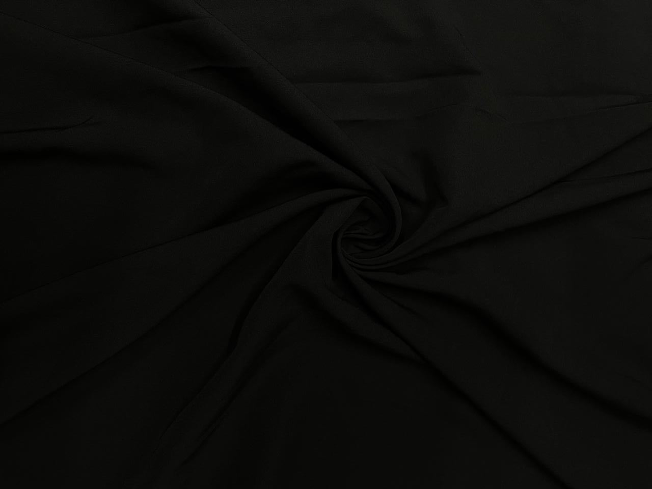 Black Plain Premium Imported Korean Lachka Fabric KTEX