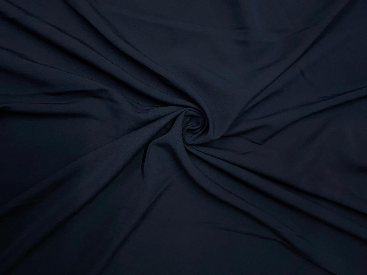 Dark Navy Blue Plain Premium Imported Korean Lachka Fabric KTEX