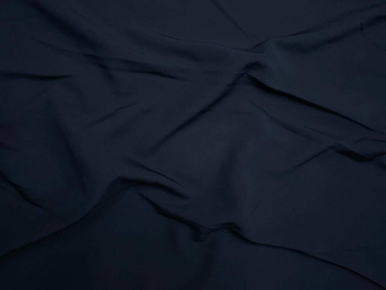 Dark Navy Blue Plain Premium Imported Korean Lachka Fabric KTEX