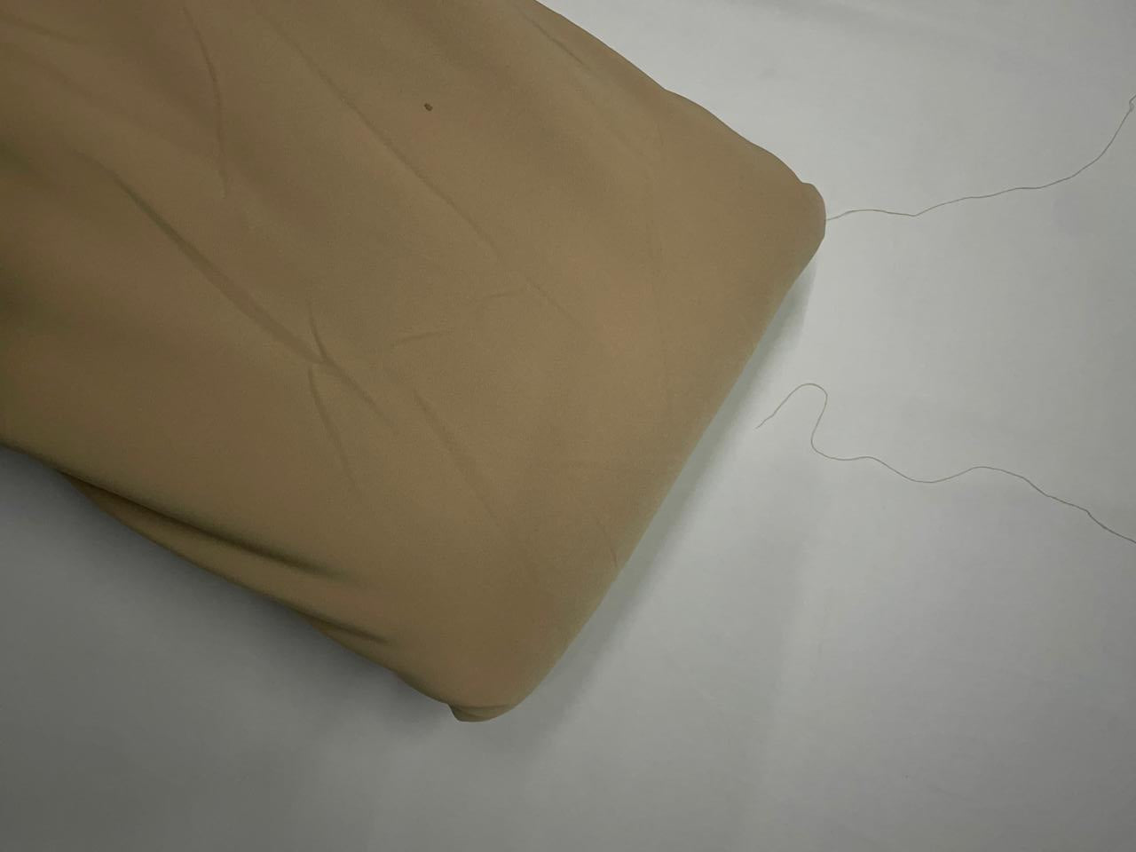 Fawn Plain Premium Imported Korean Lachka Fabric KTEX