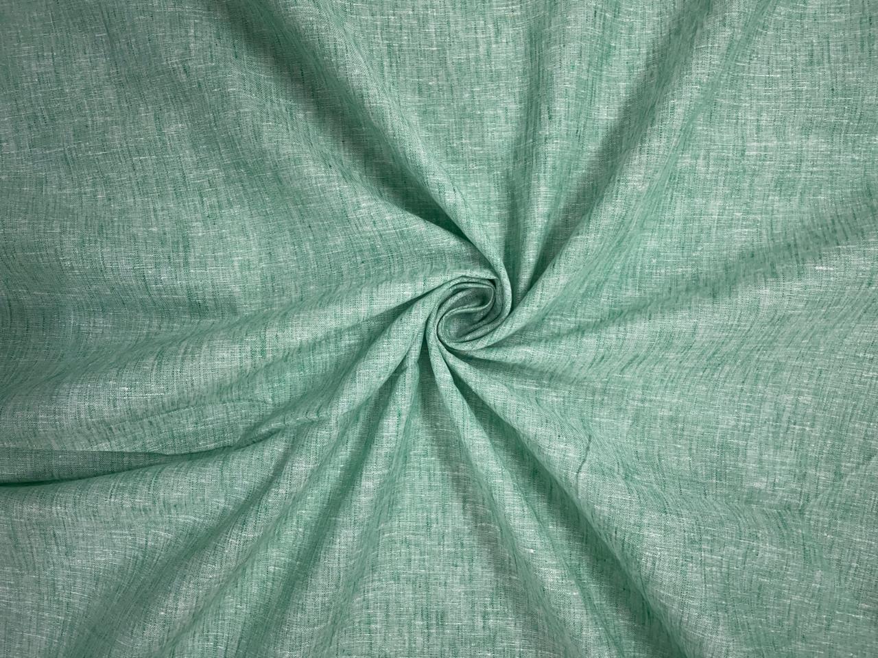 Light Green Plain Cotton Linen Fabric KTEX