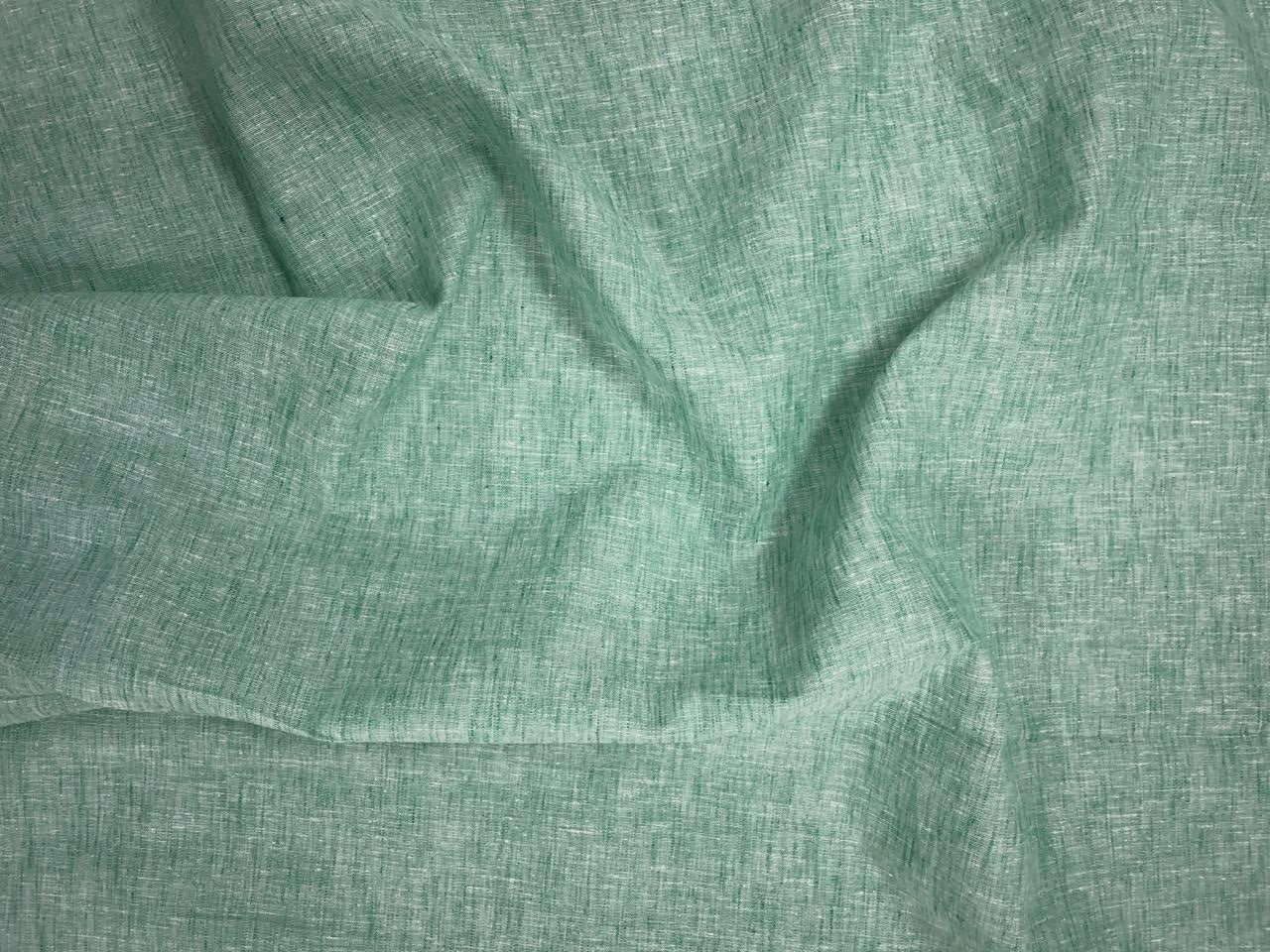 Light Green Plain Cotton Linen Fabric KTEX